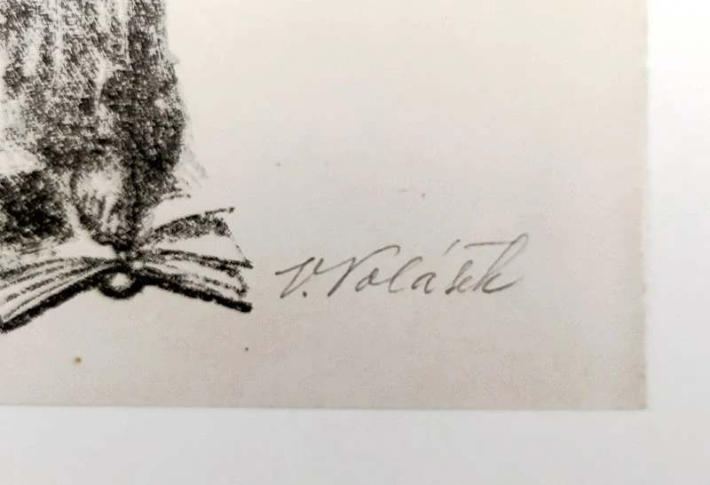 Polášek Viktor – Inspirace, původní litografie, nedatováno