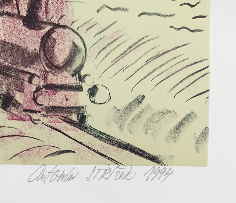 Střížek Antonín – Bez názvu, signovaná serigrafie, č. 168/200, 1994