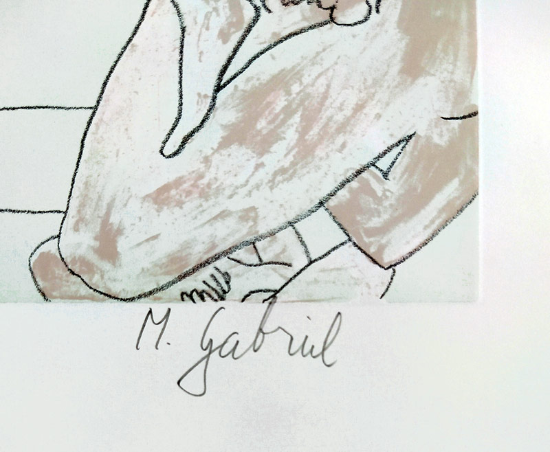 Gabriel Michal – Bez názvu, barevná litografie, č. 168/200, (1994)