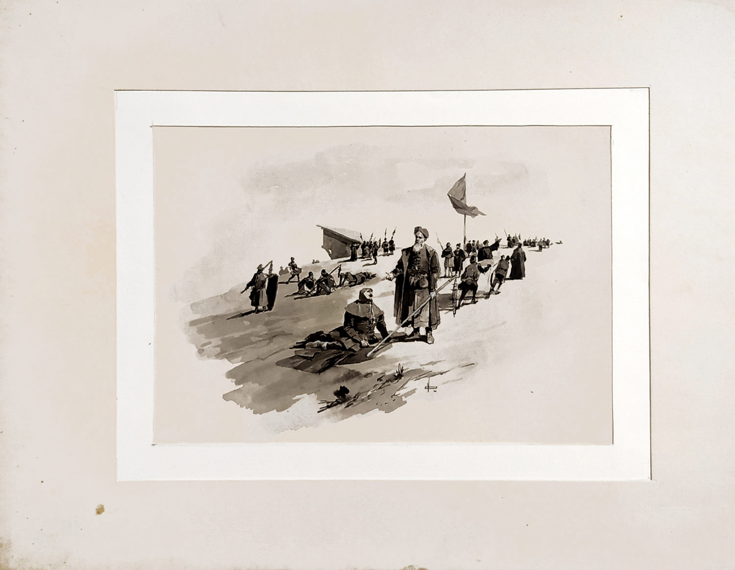 Oliva Viktor – Výlet pana Broučka, knižní ilustrace str. 134, kresba tuší, 1889