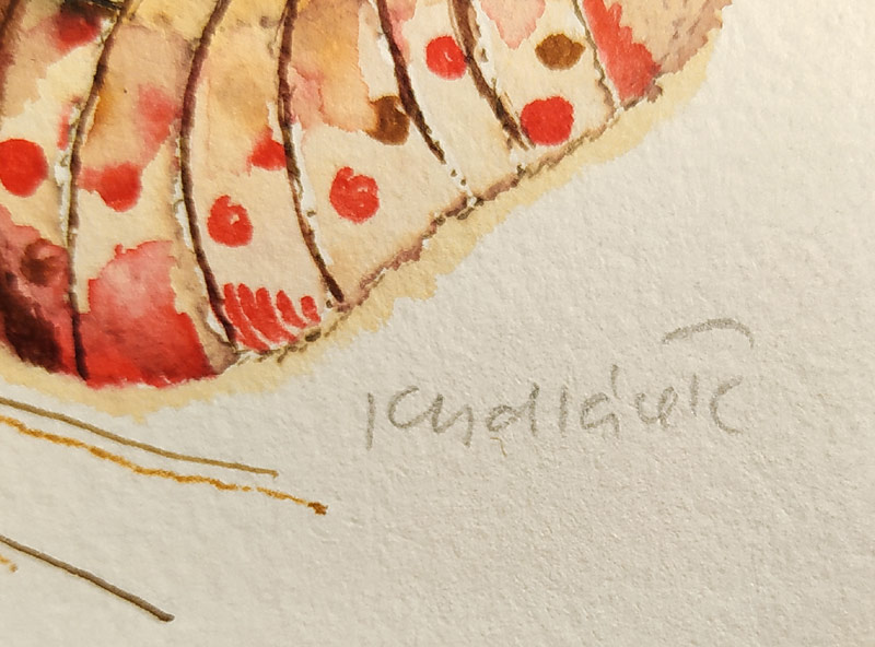 Kudláček Jan – Pohádkový motiv, kresba tuší kolorovaná akvarelem, ca 1980