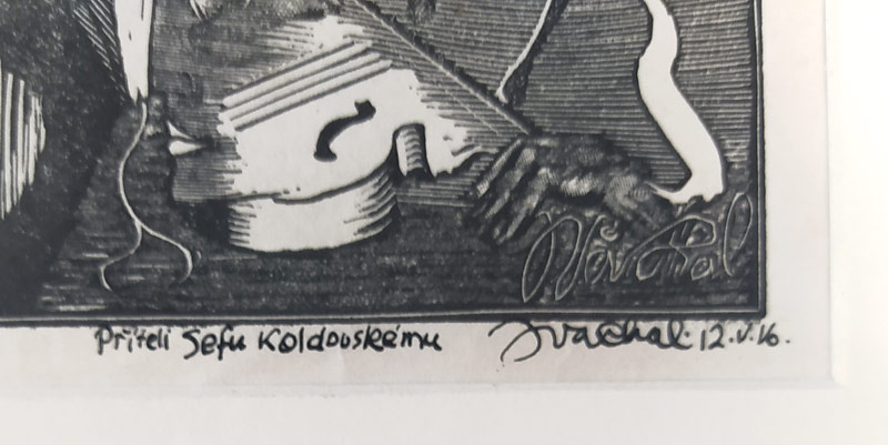 Váchal Josef – Myšlenky o poesii Otakara Březiny, původní dřevoryt, č. tisku 12, 1915