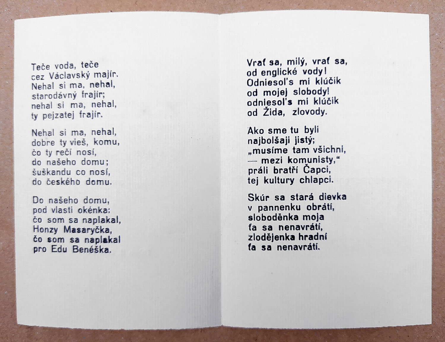 Váchal Josef – Oblíbená Masarykova píseň Teče voda teče, 1940