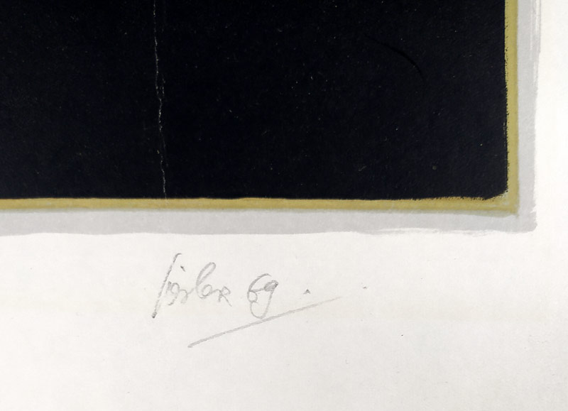 Liesler Josef – Zralé letní odpoledne, rozměrná barevná litografie, 1969