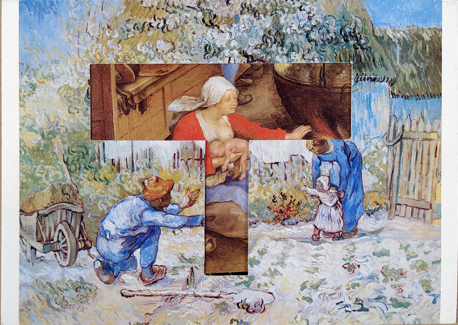 Kolář Jiří – Variabilní koláž s výměnnými prvky, adresovaná příteli I. W., 90. léta