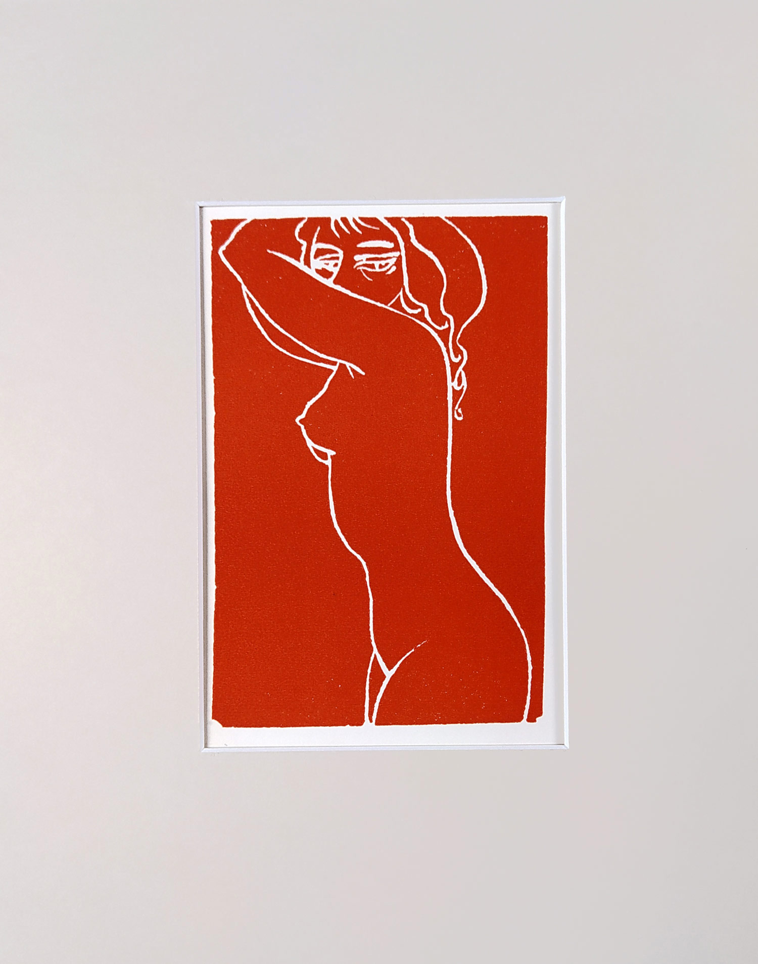 Janeček Ota – Venuše a Adonis, původní linoryt, ca 1980