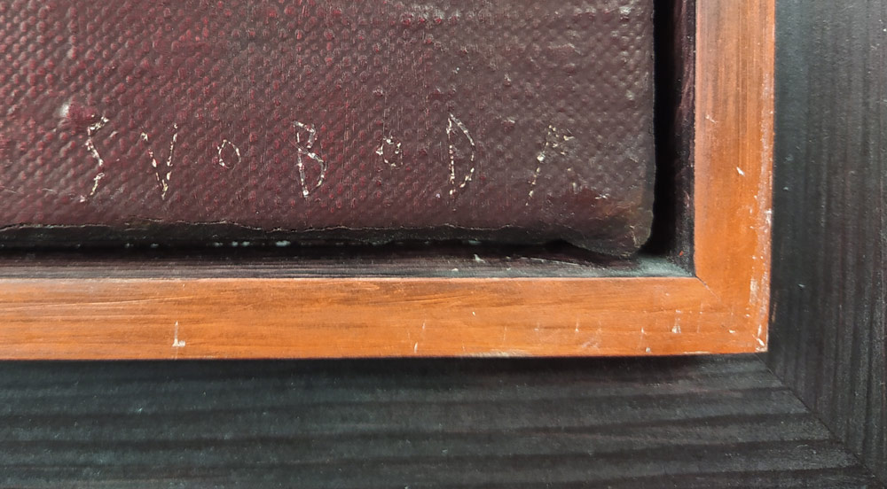 Svoboda Jan – Červené kvarteto, olejomalba na plátně, autorsky rámováno, nedatováno