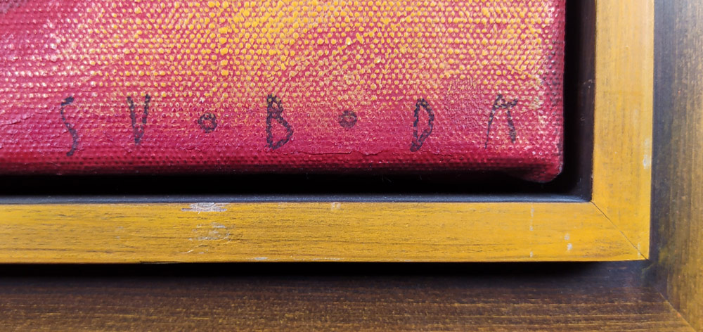 Svoboda Jan – Mobilní koruna, olejomalba na plátně, autorsky rámováno, nedatováno