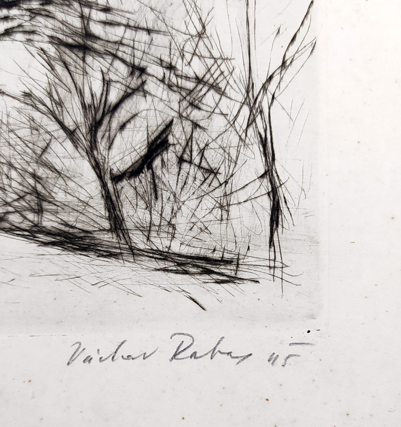 Rabas Václav – PF 1946, původní lept, 1945