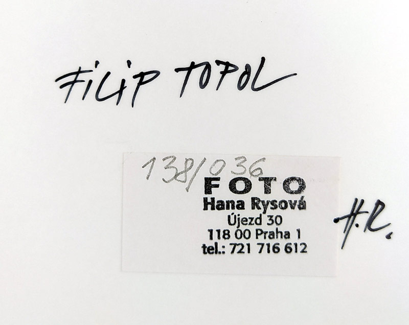 Rysová Hana – Filip Topol, autorská fotografie, nedatováno