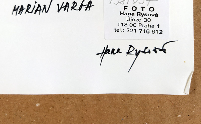 Rysová Hana – Marian Varga, autorská fotografie, nedatováno