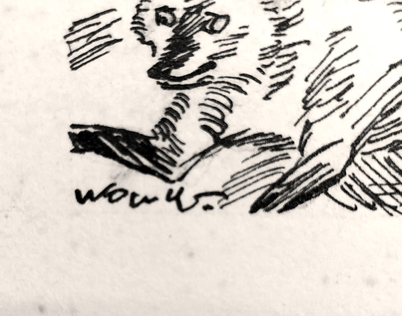 Wowk Jiří – Pohádka za pohádkou, knižní ilustrace, kresba tuší, 1941