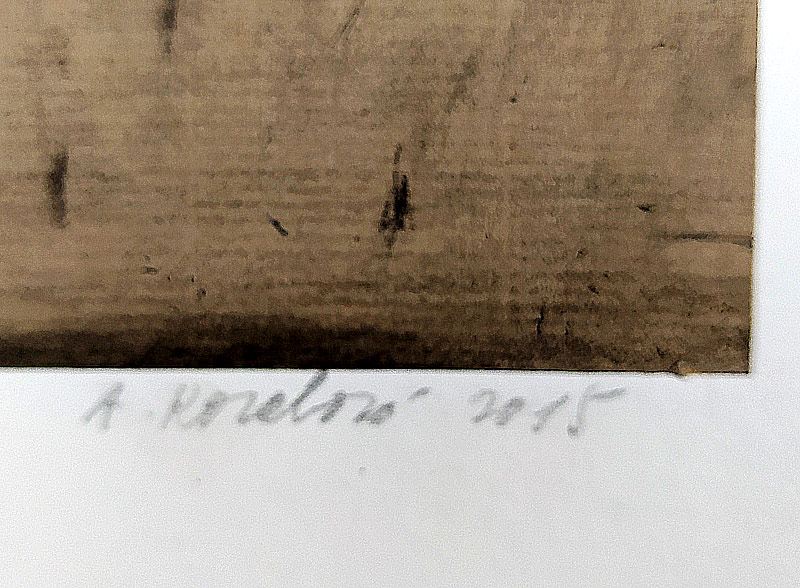 Kovalová Anežka – Duben, signovaná kresba uhlem, 2015