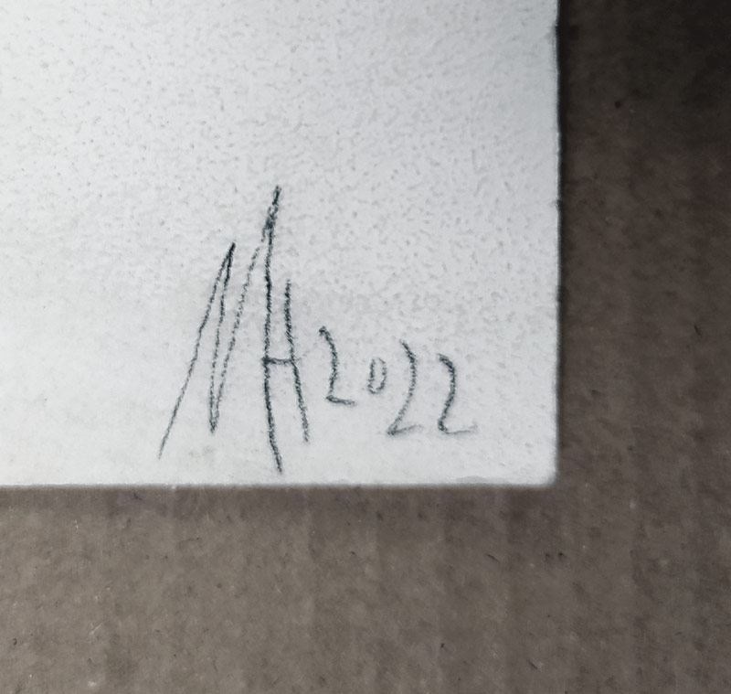 Husák Milivoj – Světelná stigmata III, malba, papír, akryl, popel, 2022