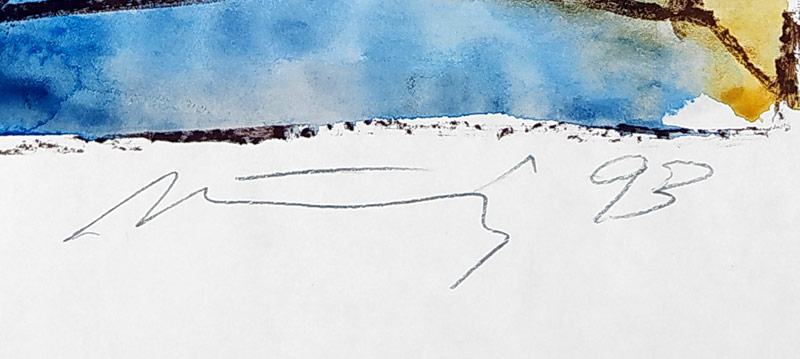 Načeradský Jiří – Studie muže, kresba pastelem, kolorovaná akvarelem, 1993