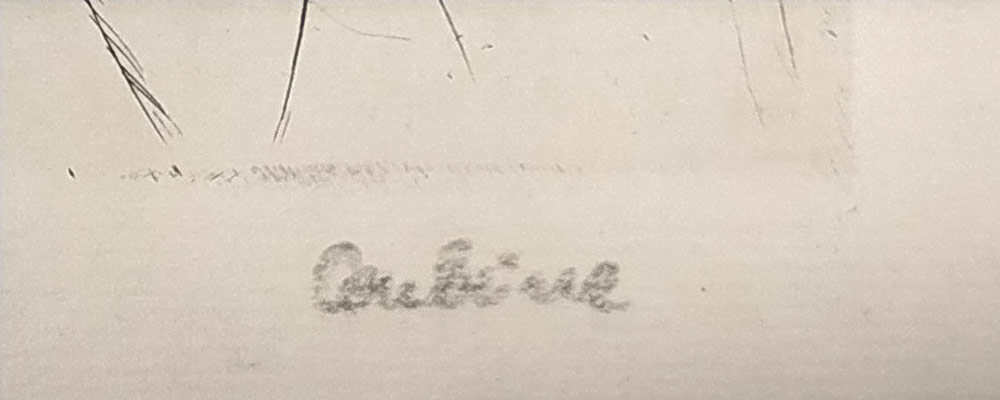 Kubín Otakar – Portrét dívky, původní suchá jehla, č. 21/30, nedatováno