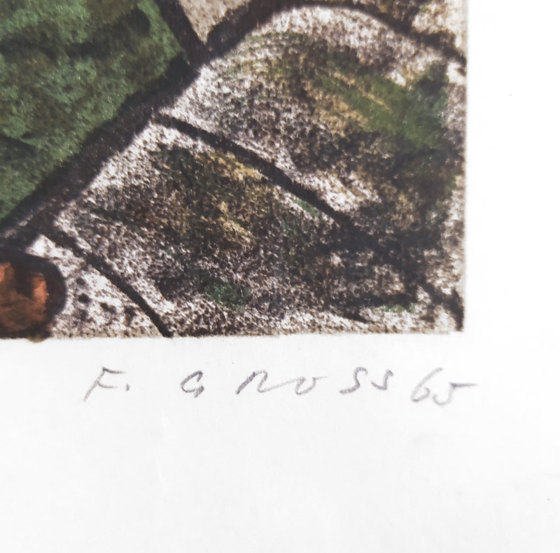 Gross František – Čtyři figury, rozměrná barevná litografie, 1965