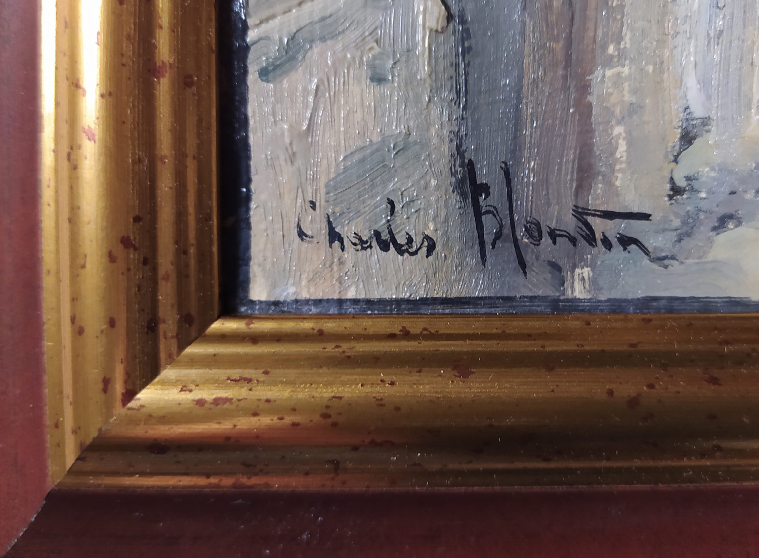 Blondin Charles – Paříž, Rue Norvins na Montmartru, olej na plátně, nedatováno