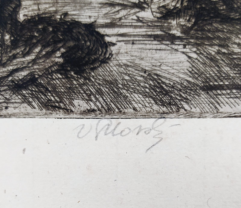 Silovský Vladimír – Tržnice, původní lept, nedatováno