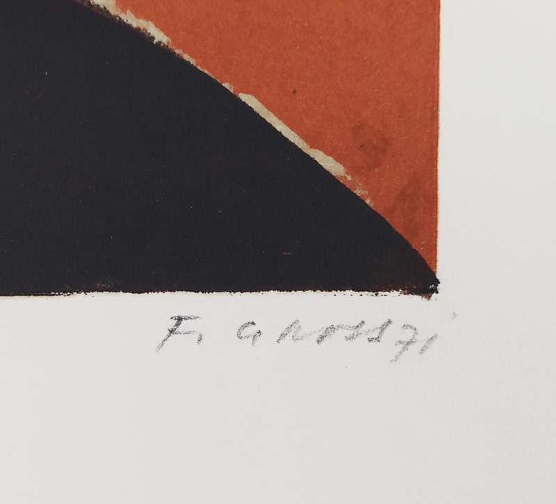 Gross František – Bez názvu, původní barevná litografie, 1971