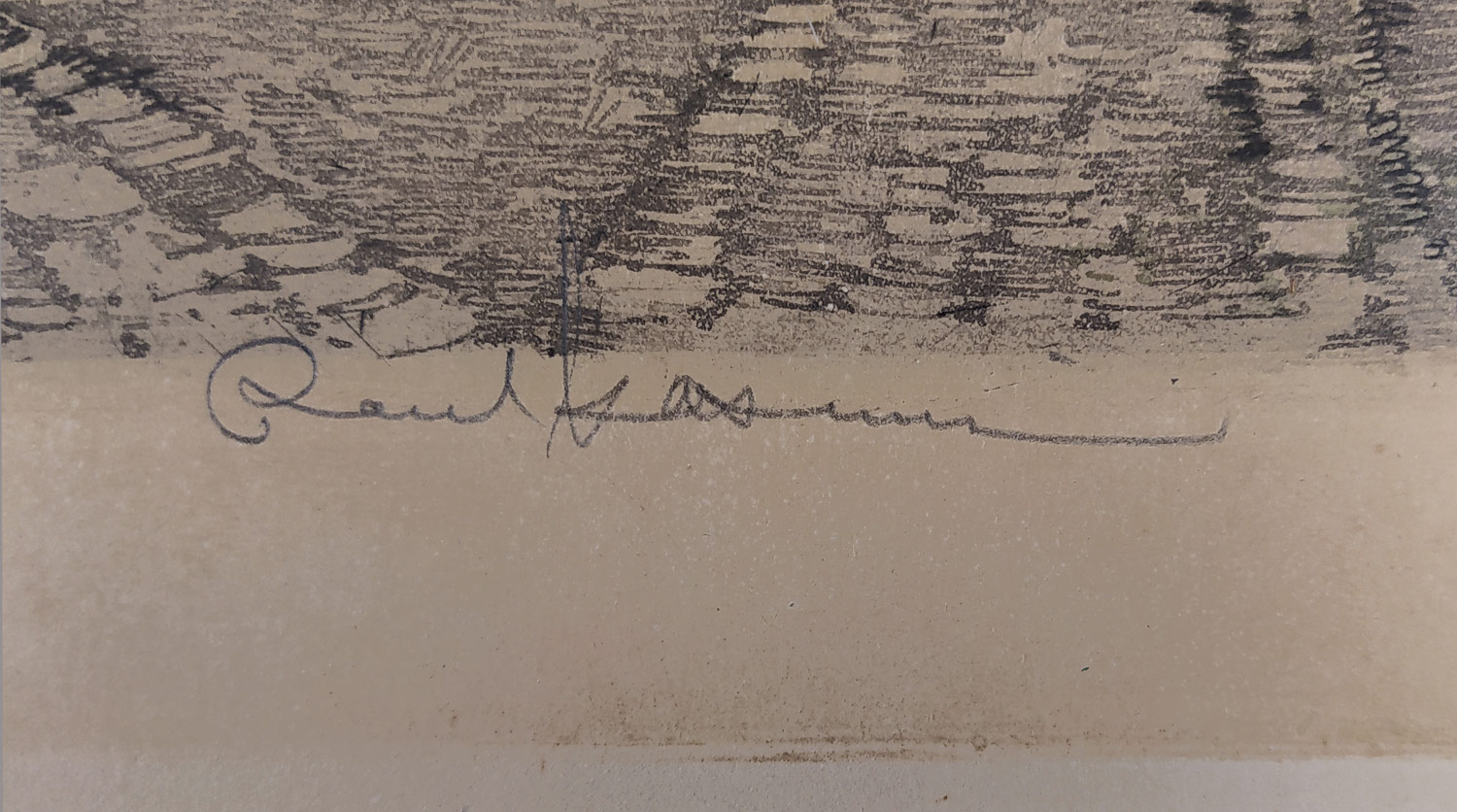 Kasimir Robert Raoul – Vídeň, původní kolorovaný lept, ca 1940