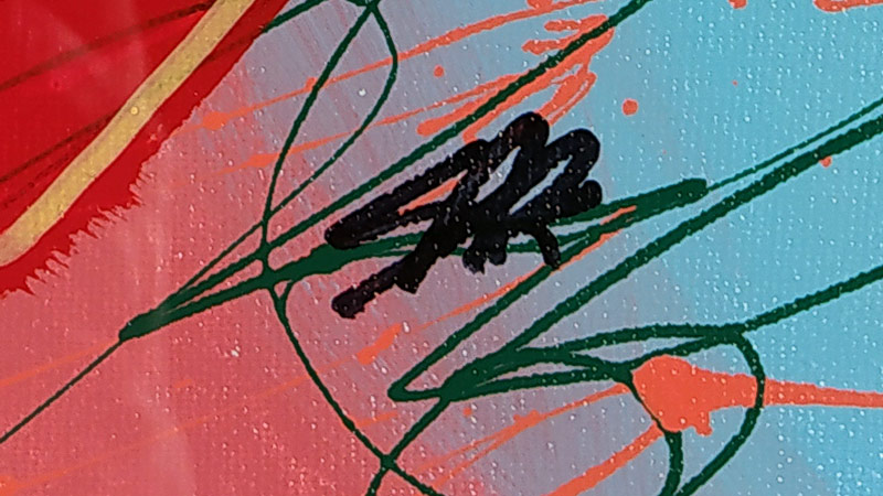 Kaufman Steve – Srdce, malba olejem a akrylem na plátně, nedatováno