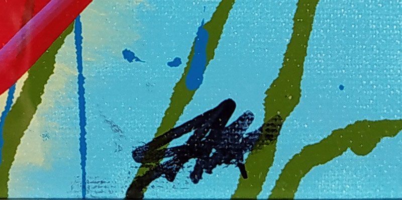 Kaufman Steve – Srdce, malba olejem a akrylem na plátně, nedatováno