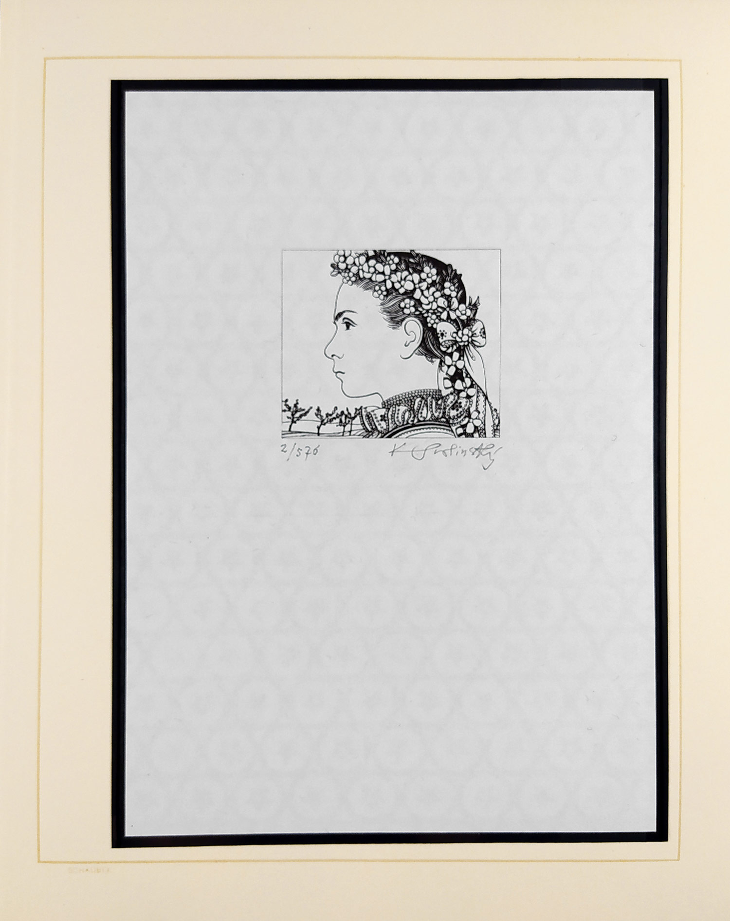 Svolinský Karel – Dívčí hlava, návrh na bankovku 20 Kčs 1.5.1949, 1983