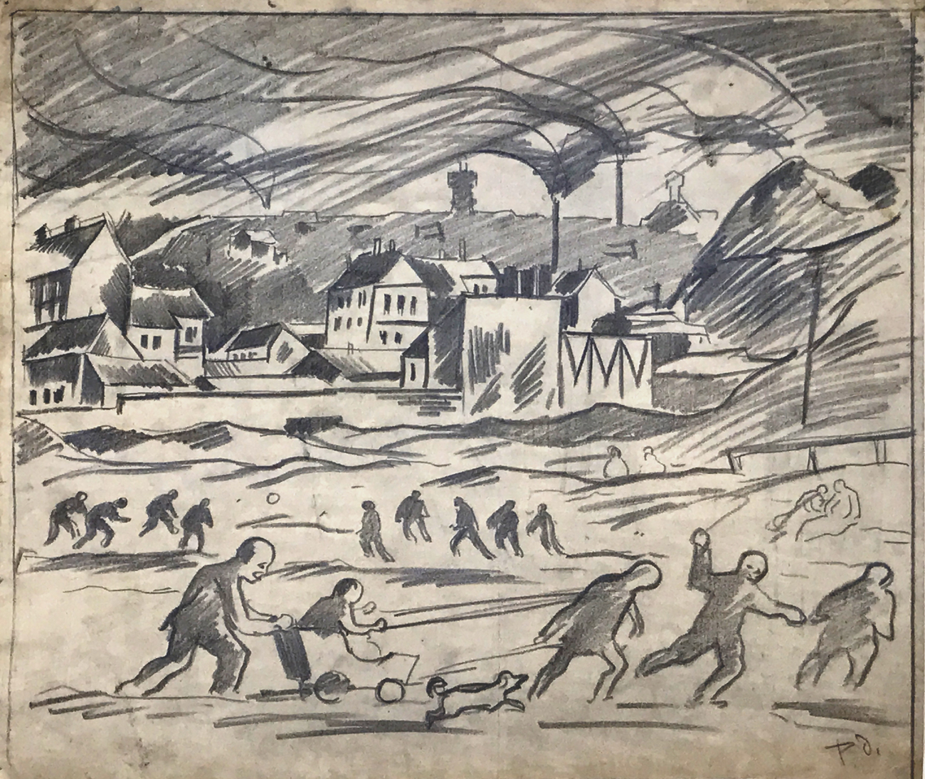 Duša Ferdiš – Bez názvu, původní kresba, ca 1920