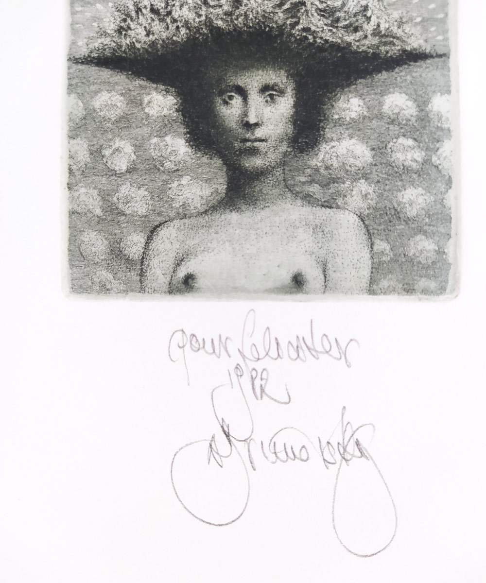 Brunovský Albín – Pour Feliciter 1982, Novoročenka, původní lept, 1981