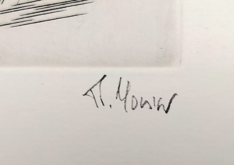 Housa Bedřich – Praha matka měst, velkoformátová rytina, AT, původní lept, 1962