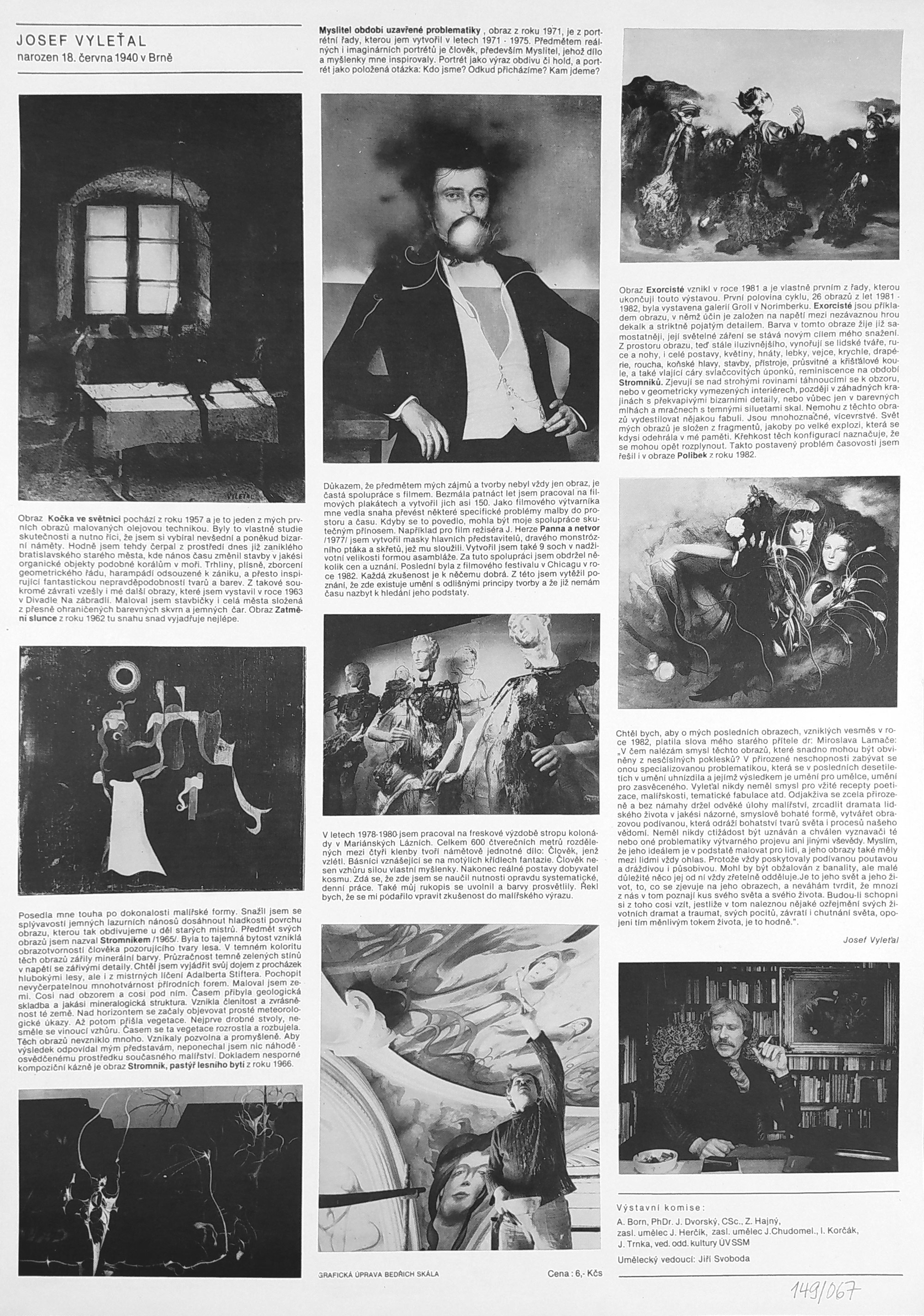 Skála Bedřich – Josef Vyleťal Obrazy, plakát k výstavě, galerie Mladá Fronta, 1984