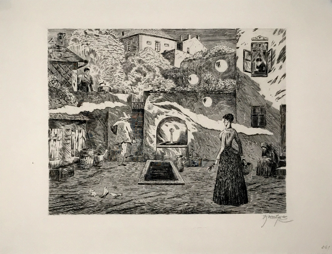 Konůpek Jan – Boleslav Eclogue, lept na ručním papíře Holland Pannekoek, 1939