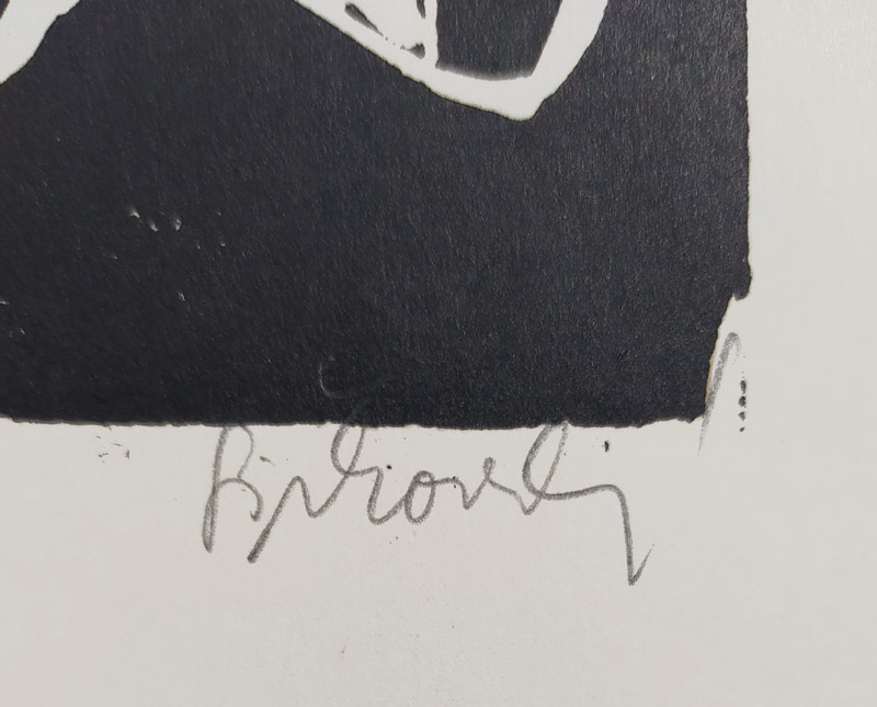 Bílkovský František – Bez názvu, původní linoryt, nedatováno