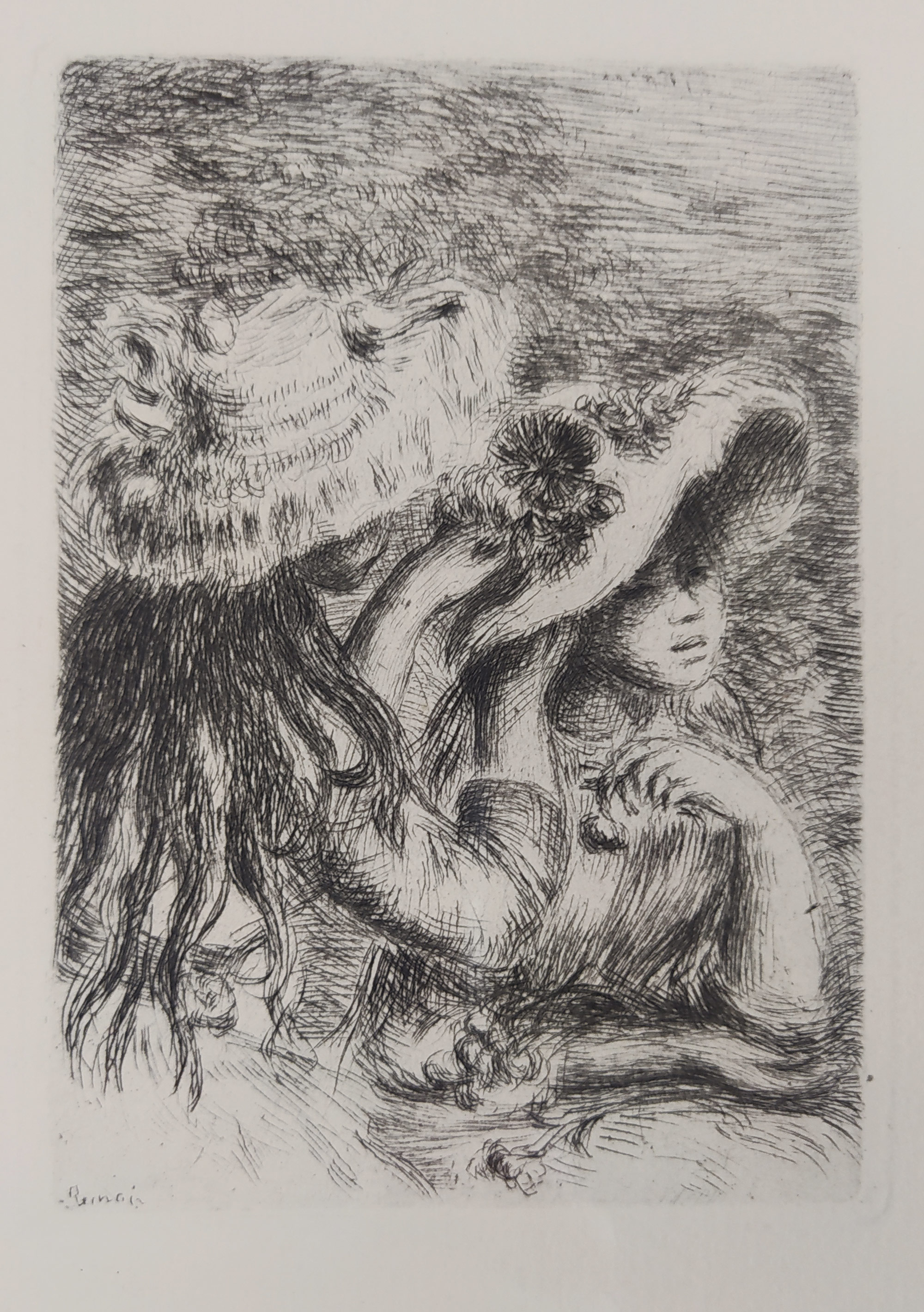 Renoir Pierre-Auguste – Le Chapeau épinglé, lept a suchá jehla na papíře, 1894