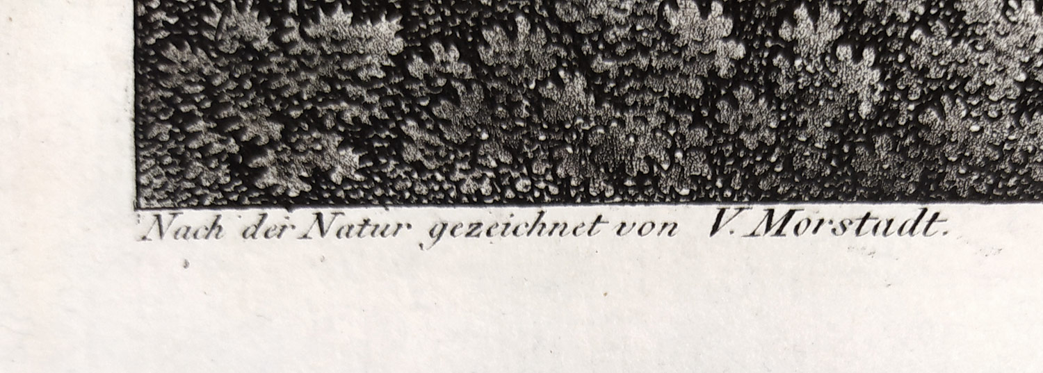 Praha s Letné –  Vincenc Morstadt, C. A. Richter, lept s akvatintou (1836), pozdější otisk z původní desky