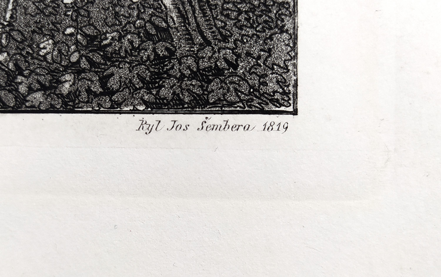 Praha – Letohrádek ve Stromovce, J. Šembera, lept s akvatintou (1819), pozdější otisk z původní desky
