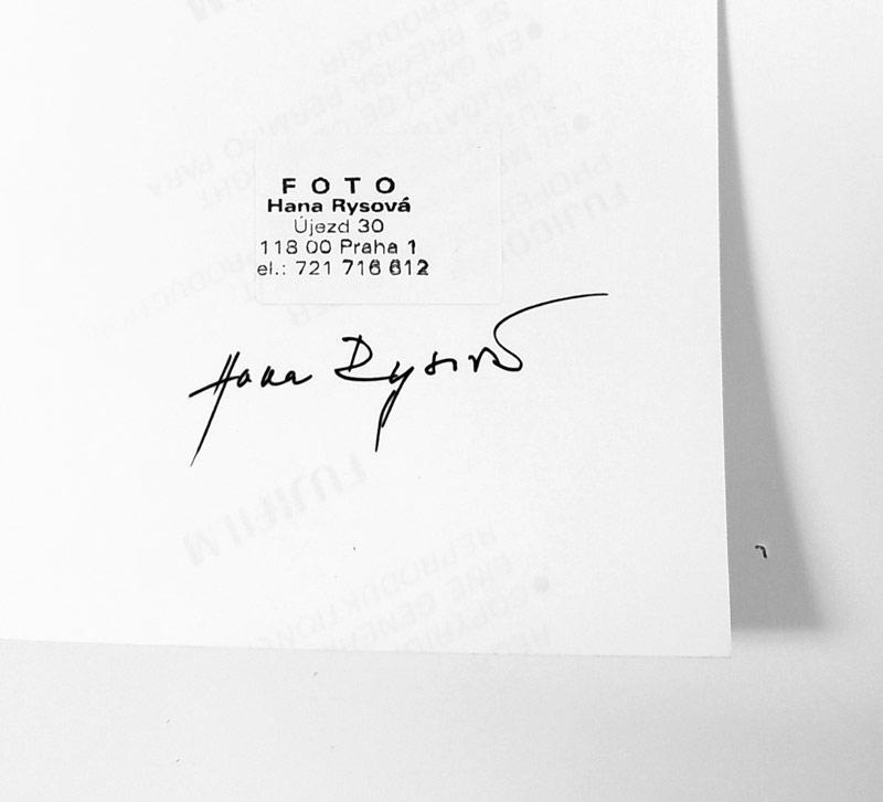 Rysová Hana – Karel Schwarzenberg, autorská fotografie, nedatováno