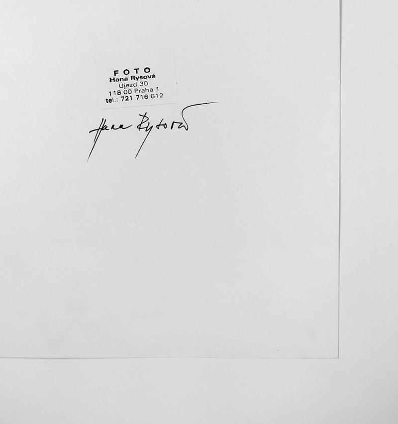 Rysová Hana – Hana Hegerová, autorská fotografie, nedatováno