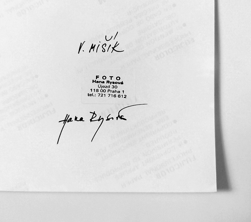 Rysová Hana – Vladimír Mišík, autorská fotografie, nedatováno