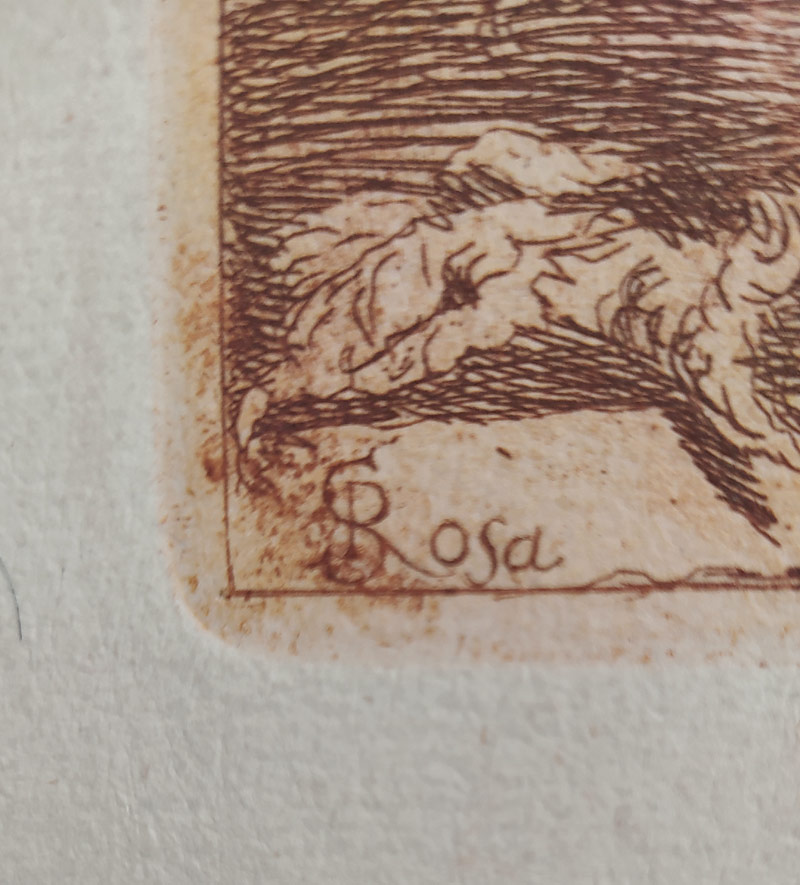 Antonini Carlo – Rosa Salvator, Aeneovi se zjevuje Tiberinus, původní lept, 1780