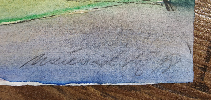 Načeradský Jiří – Ony, signovaná kresba tuší a akvarelem, 1998