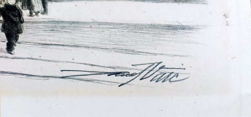 Vaic Josef – Praha, Národní divadlo, původní litografie, autorský tisk, nedatováno