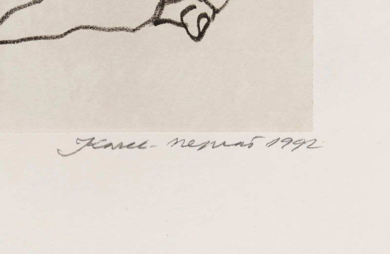 Nepraš Karel – Kruh, původní číslovaná litografie 75/110, 1992