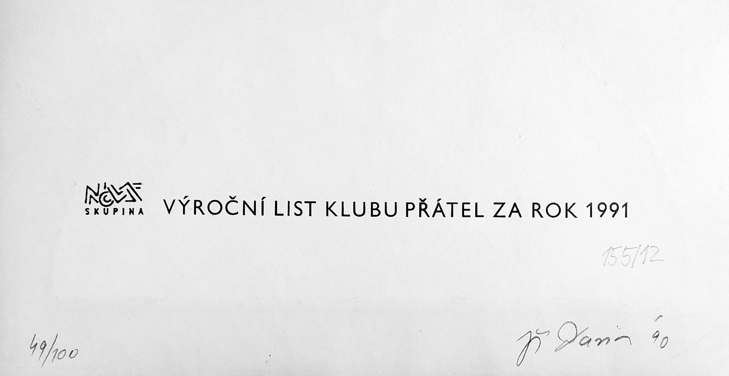 David Jiří – Vodotrysk, serigrafie, číslováno 49/100, 1990