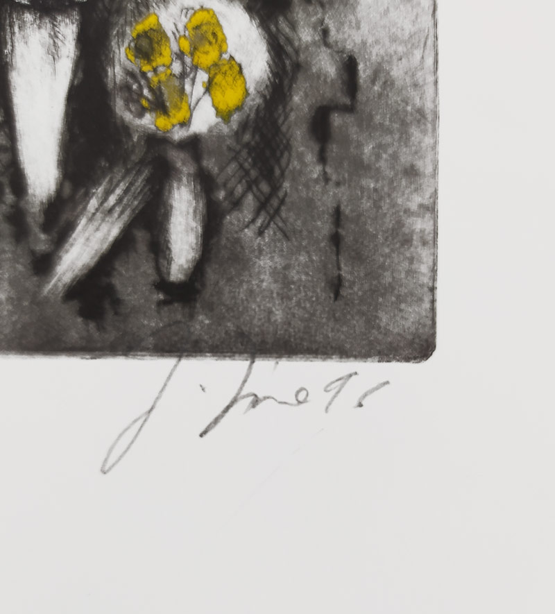 Jíra Josef – Maloskalská Boží muka, barevná suchá jehla s podtiskem, 1996