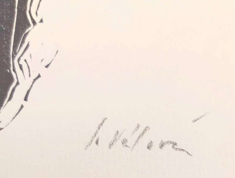 Válová Jitka – Sedící figury, původní linoryt, nedatováno