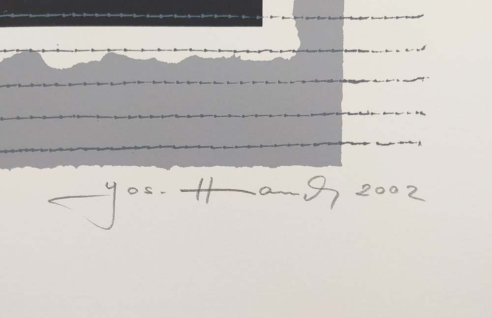 Hampl Josef – Založený vzkaz, rozměrná barevná litografie, č. 75/100, 2002