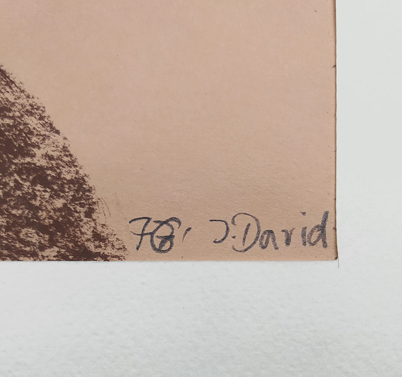 David Jiří – Bez názvu, (Zdena), kresba rudkou, 1976