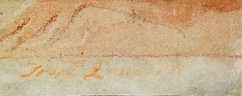 Ženíšek Josef – Božské dítě, kresba reliéfu, rudka na papíře, nedatováno